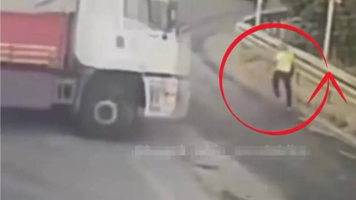 Başakşehir'de kamyon çayırlık alana uçtu, 1 kişi ölümden kıl payı kurtuldu