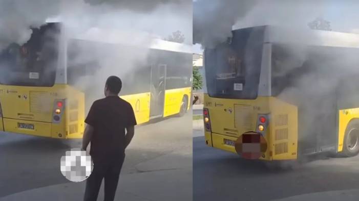 Gaziosmanpaşa'da İETT otobüsünde dumanlar yükseldi, yolcular tahliye edildi