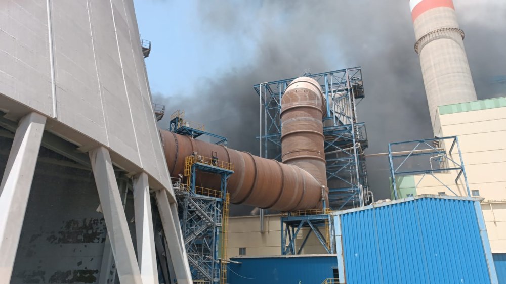 Türkiye'nin en büyük termik santralinde yangın