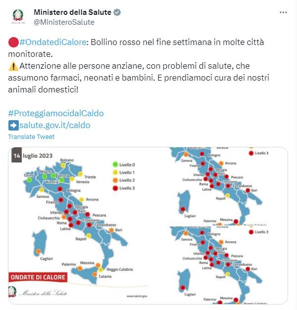 İtalya’da sıcak hava nedeniyle kırmızı alarm verildi