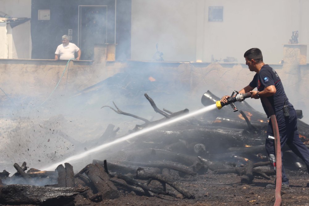 Antalya'daki yangın, evlere ulaşmadan söndürüldü