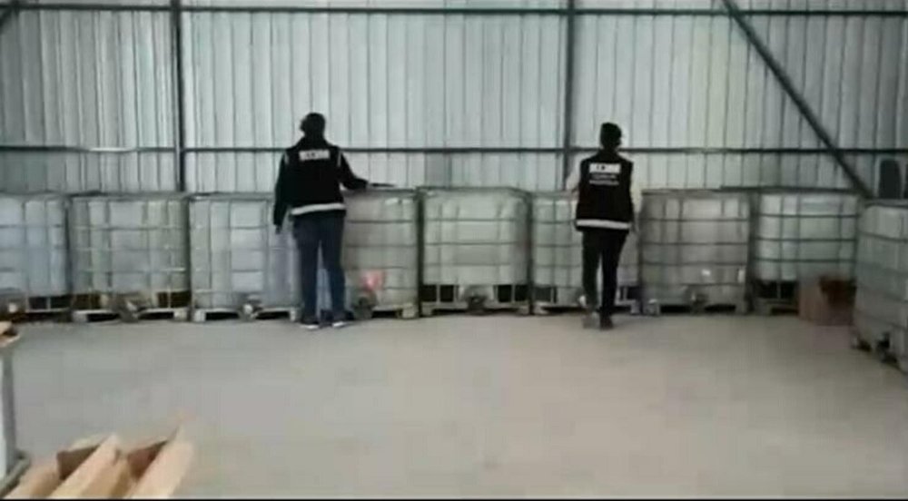 42 ton sahte etil alkol ele geçirildi