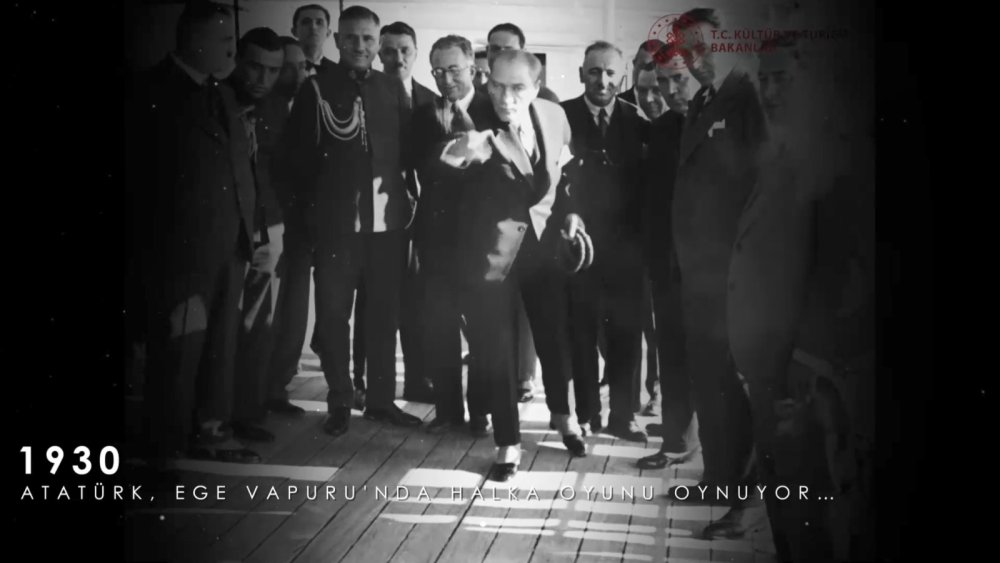 Atatürk'ün restore edilmiş görüntüleri izleyicilere sunuldu
