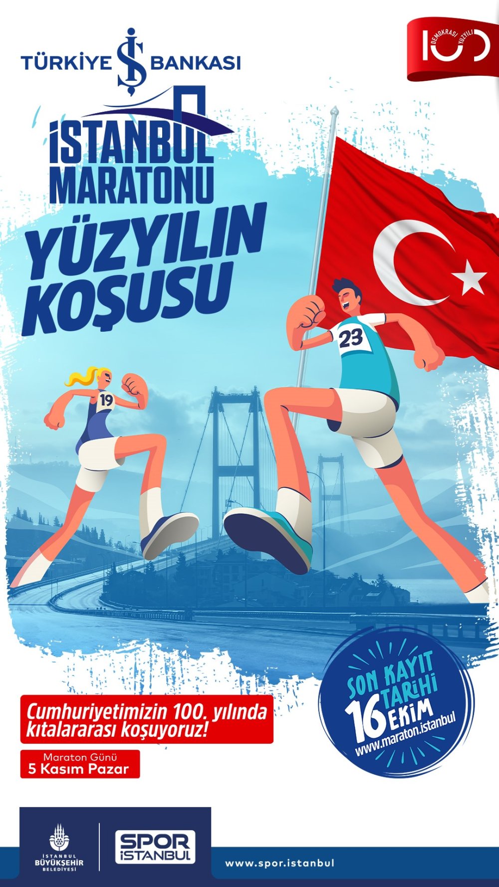 İstanbul Maratonu’na 100’üncü yıl desteği