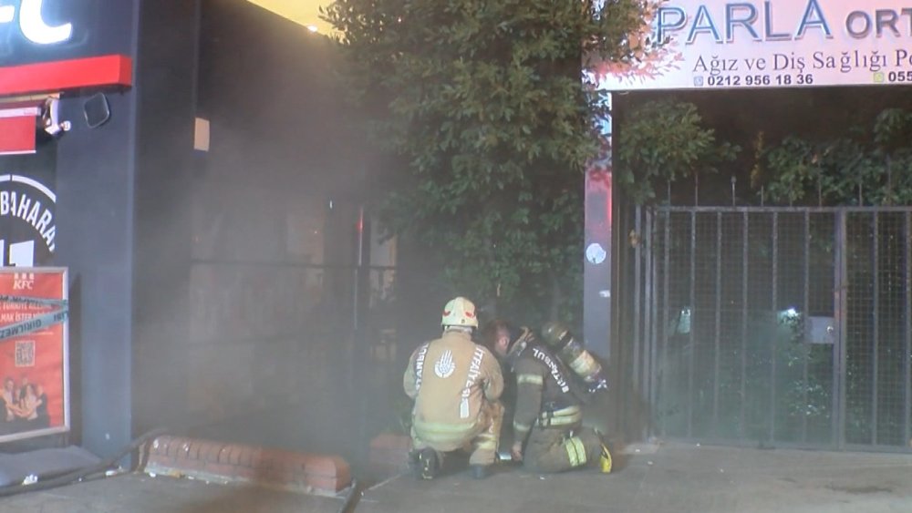 İş merkezinin bodrum katında yangın; 1 kişi hastanaye kaldırıldı
