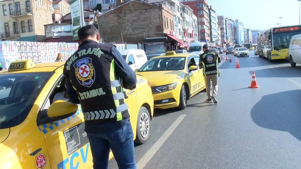 Taksilere denetim: 5 şoföre ceza kesildi