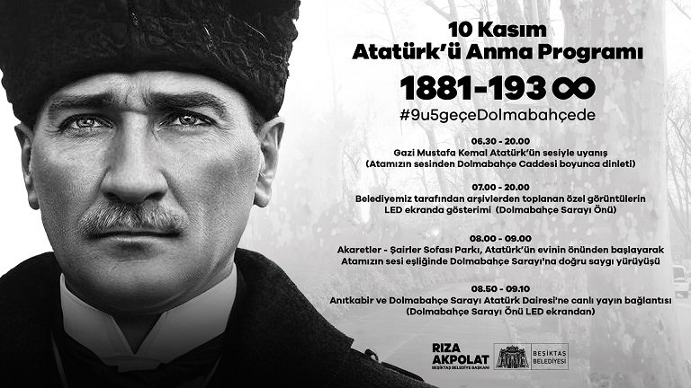 Beşiktaş Belediyesi'ndan 10 Kasım'da 'Saygı Yürüyüşü'
