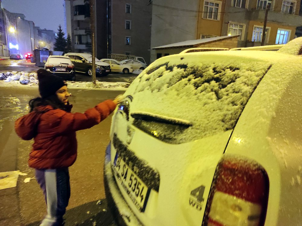 Van'da lapa lapa kar yağdı