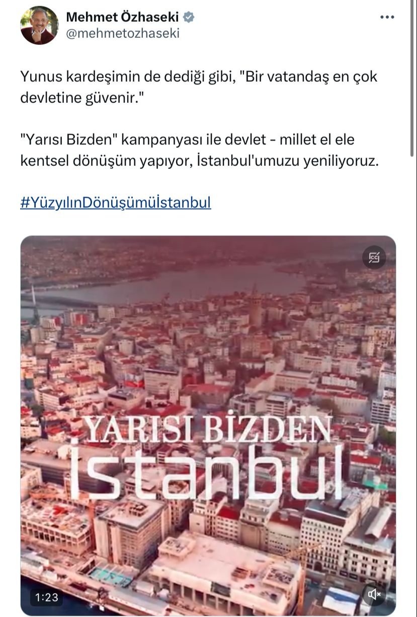 Bakan Özhaseki: İstanbul'umuzu yeniliyoruz