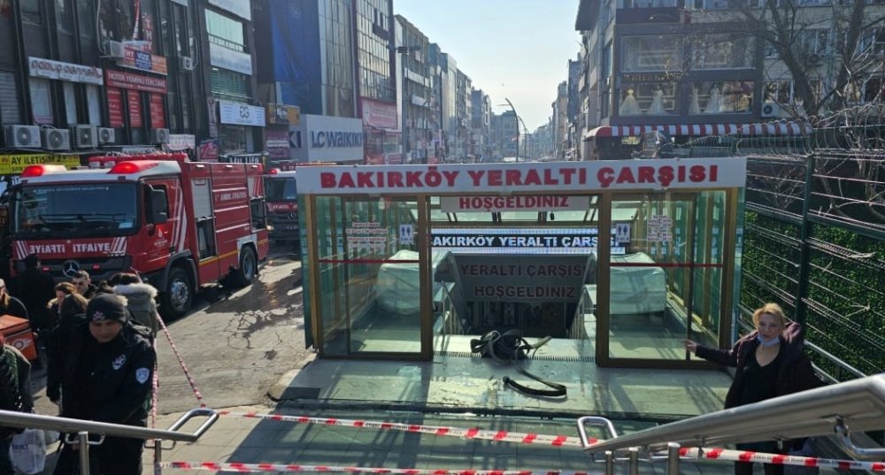 Bakırköy Yeraltı Çarşısı'nda yangın paniği: Dumandan etkilenenler var