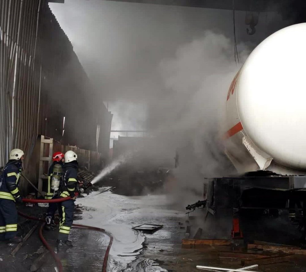 Fabrikanın LPG tankı patladı: 1 işçi yaralı