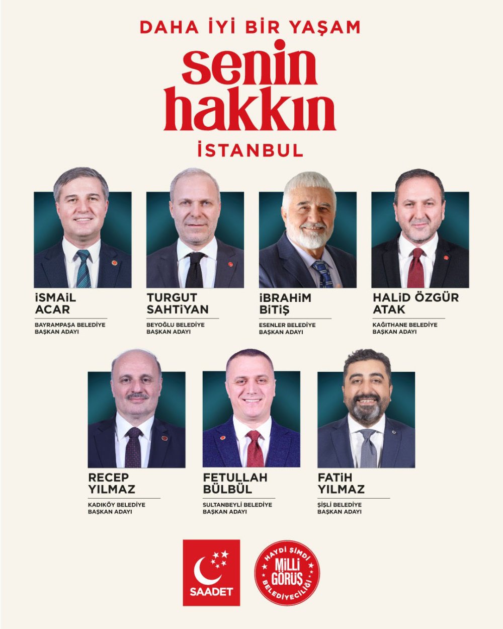 Saadet Partisi İstanbul adaylarını açıkladı: 7 ilçe belli oldu