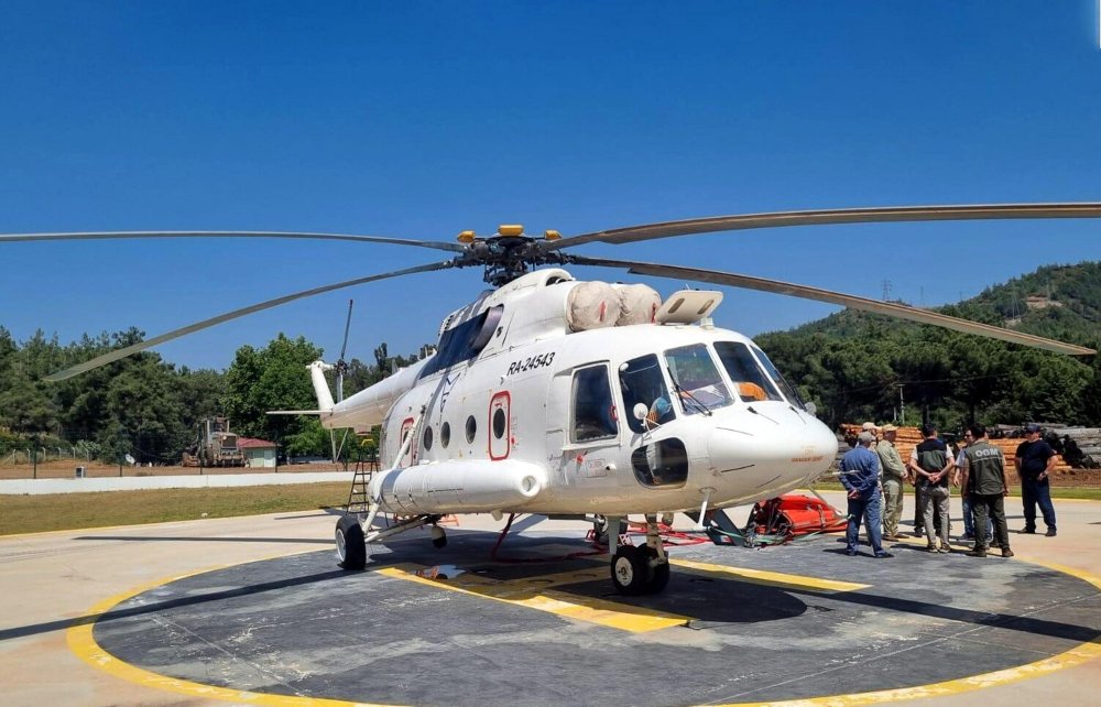 Muğla'da ilk yangın söndürme helikopteri göreve başladı