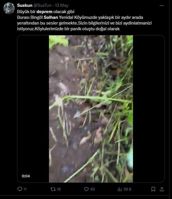 Sosyal medyada dolaşıma girdi, Naci Görür yanıtladı: Bingöl’de yer altından gelen ses büyük depremin habercisi mi?