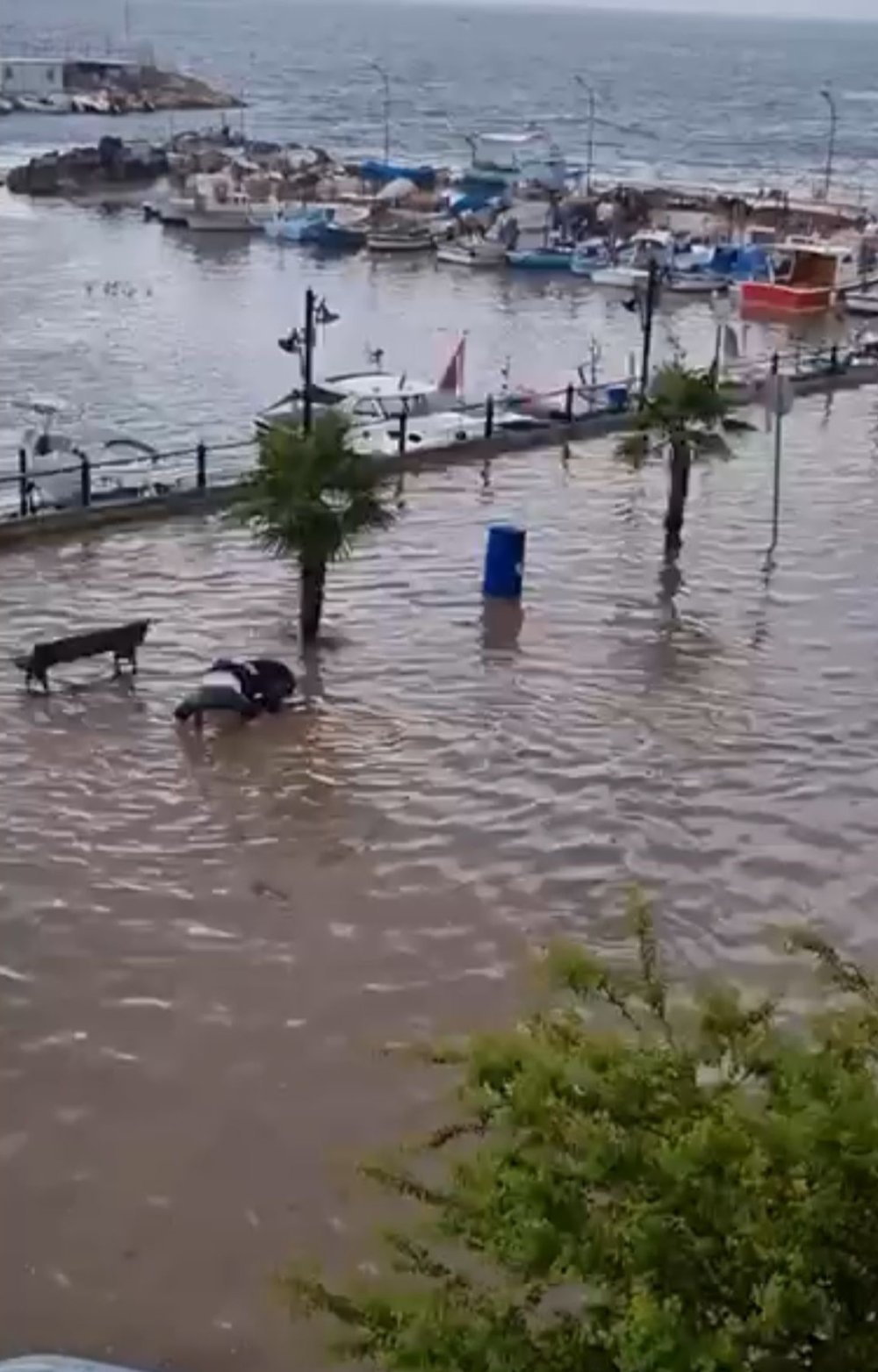 Bursa’da kuvvetli yağmur yolları göle çevirdi