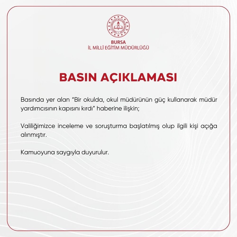 Kadın müdür yardımcısının kapısını kırdıran okul müdürü açığa alındı