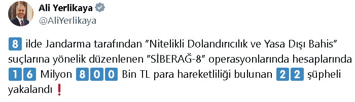 8 ilde yasa dışı bahis oynayan 22 şüpheliye eşzamanlı operasyon